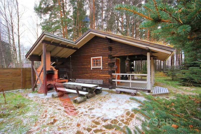 Баня с беседкой из бруса 4х10