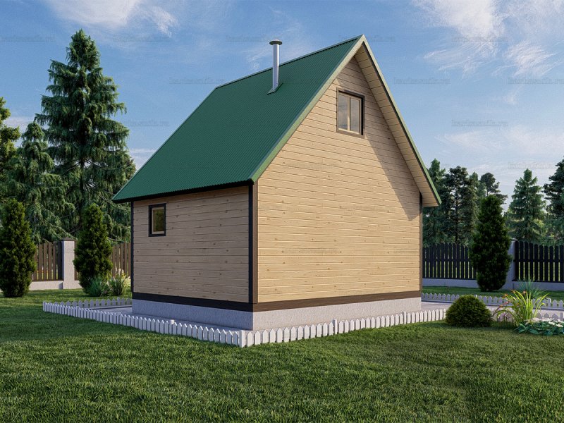 Крыша каркасной бани 5х4