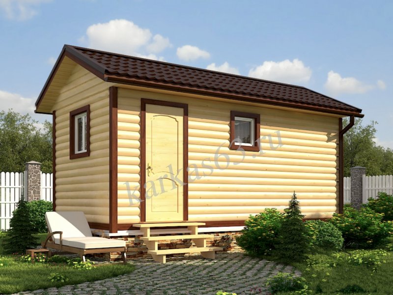Каркасная баня 3х5