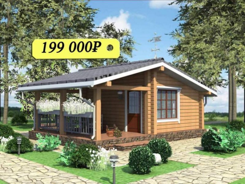 Перевозные бани с террасой 4х4