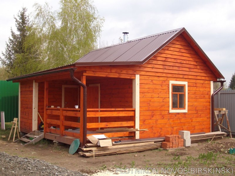 Дом 6х6 с двухскатной крышей