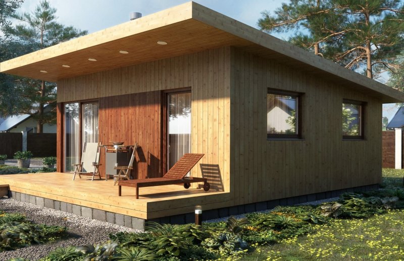 Tiny House с односкатной крышей