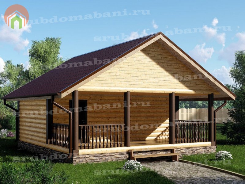 Баня с террасой