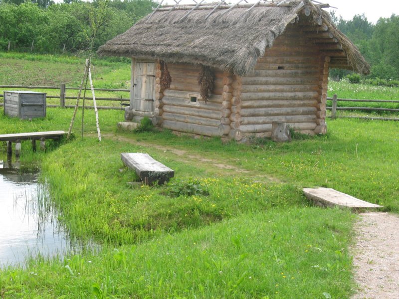 Русская баня в деревне