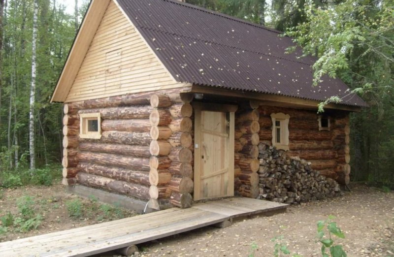 Баня из бревна