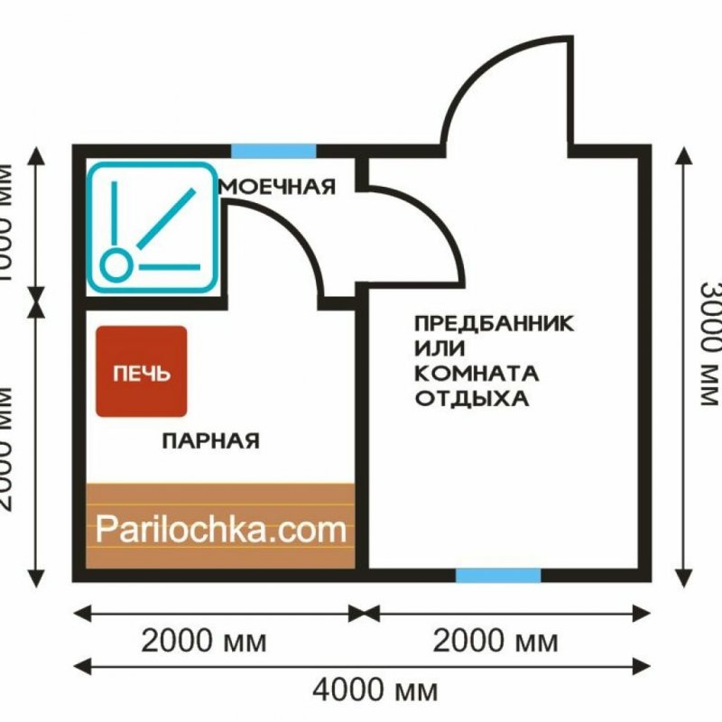 Отделка бани 5 на 6