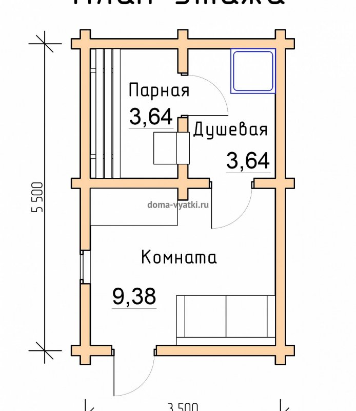 Планировка бани 5х4 мойка и парилка