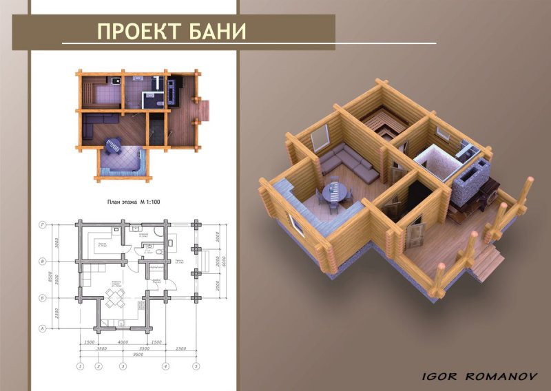Баня план проект