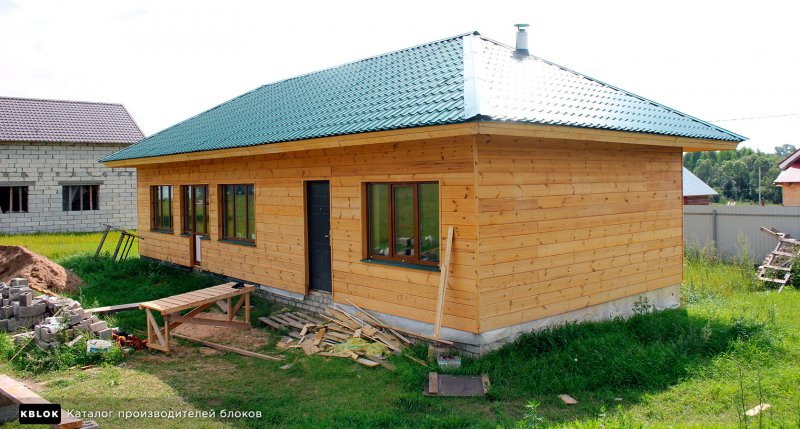 Баня из керамзитобетонных блоков