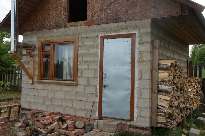 Баня из арболитовых блоков