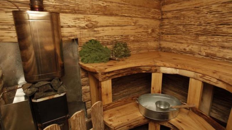 Баня внутри по деревенски