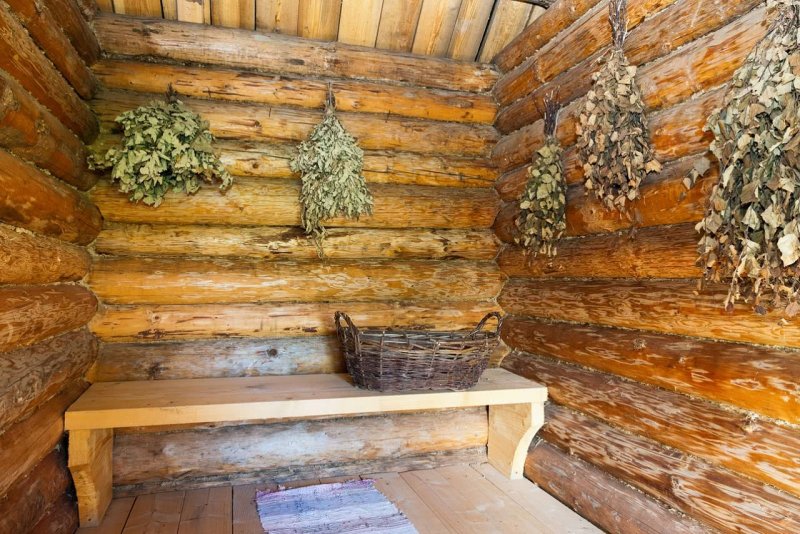Деревенские девушки в бане
