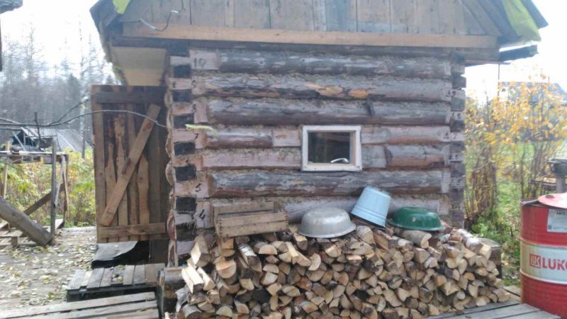 Русская баня в деревне