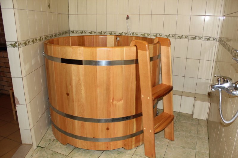 Купель круглая деревянная в баню