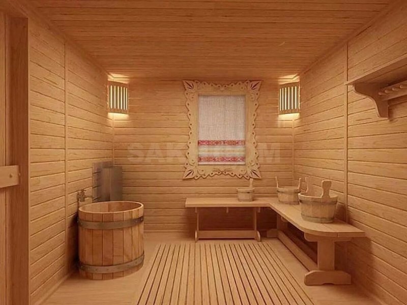 Маленький предбанник в бане