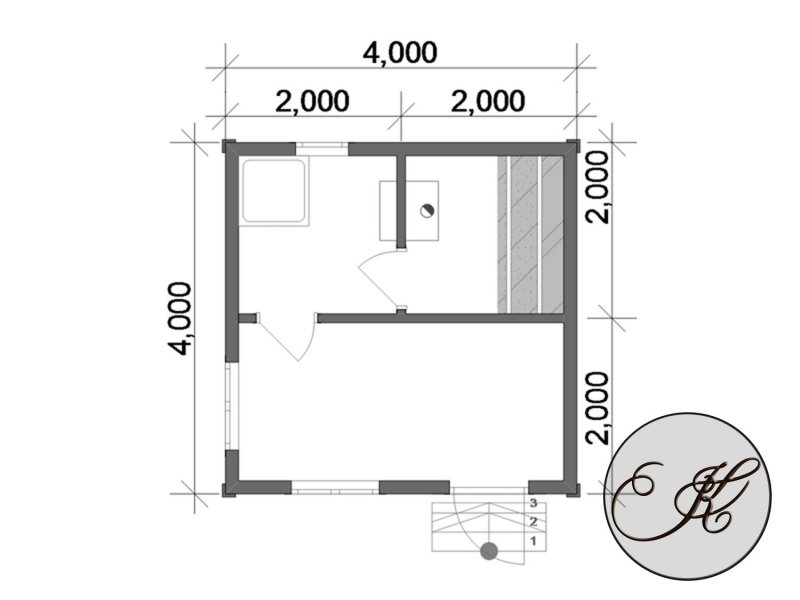 Чертежи каркасной бани 6х4
