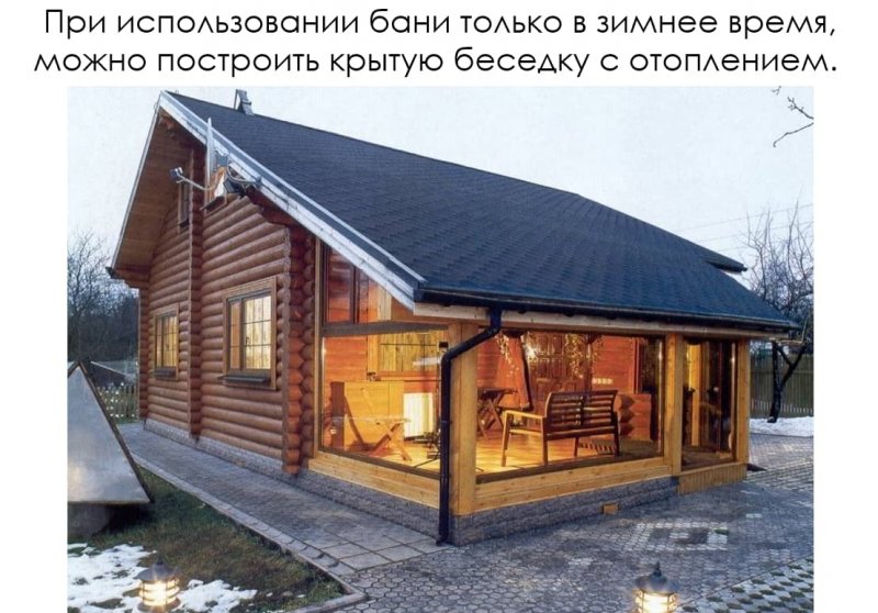 Дом с пристроенной баней