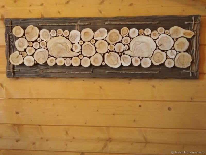 Панно из можжевельника 50x1200