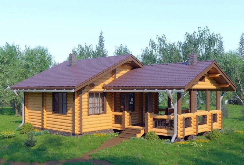 Комплекс дом гараж баня