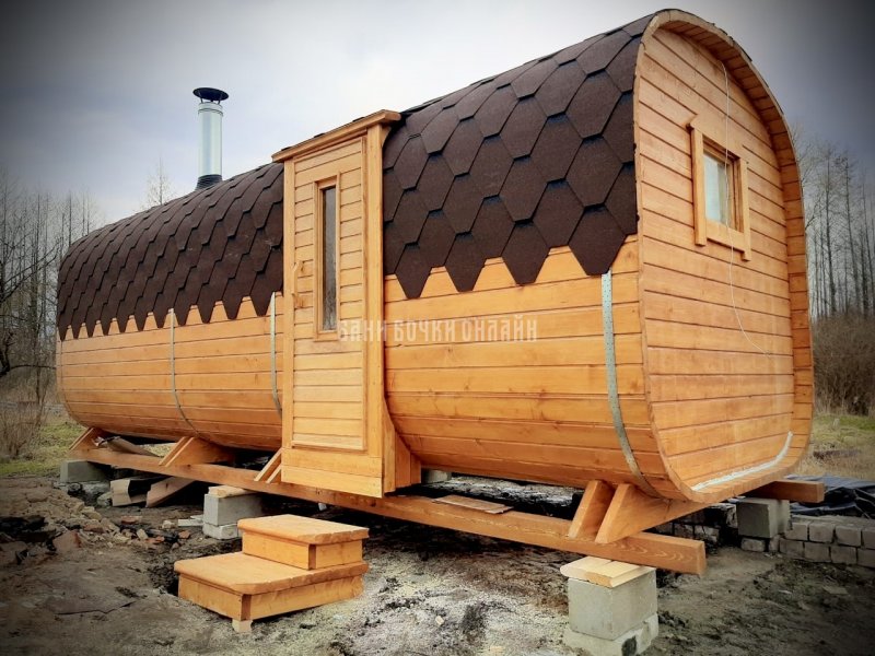 Баня бочка Квадро 350
