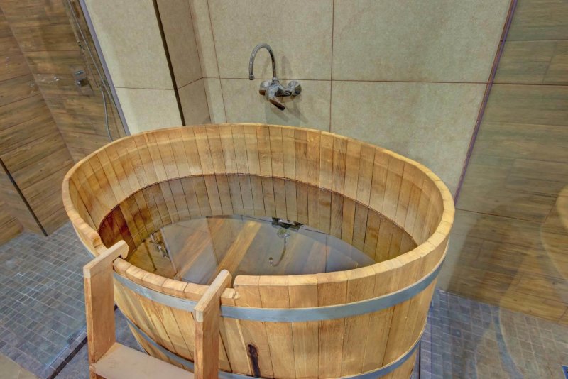 Сауна с купелью на улице