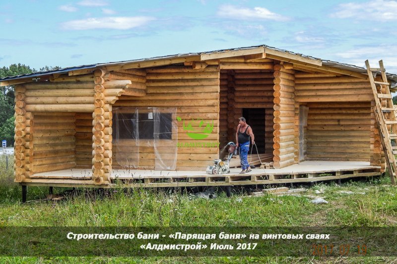 Жилая баня на сваях Калининград