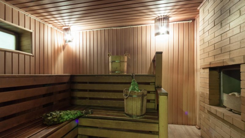 Освещение в бане в парилке
