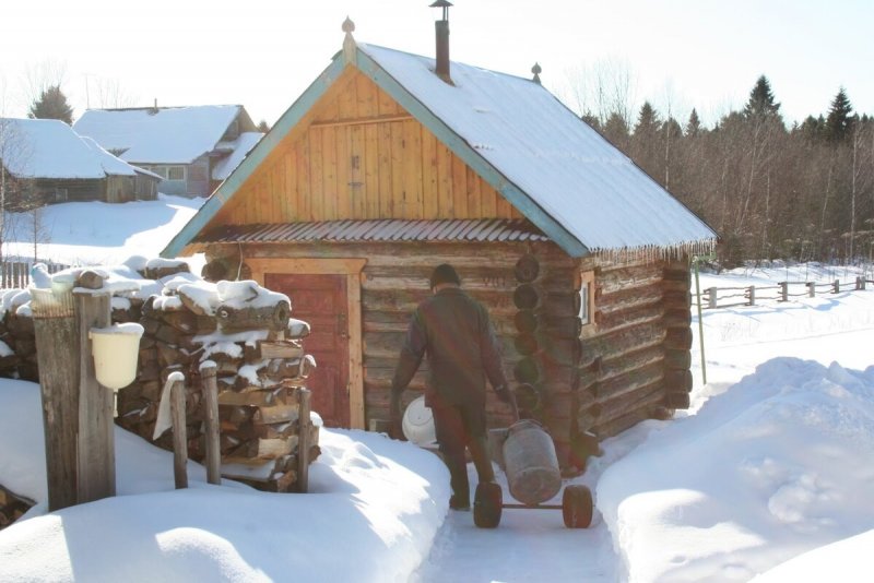 Русский бани в деревне