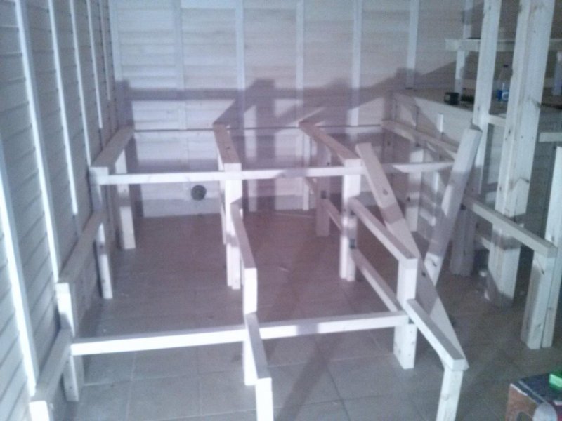 Полог для бани на металлических ножках