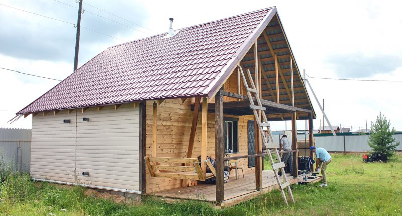 Баня из керамзитобетонных блоков 6х6