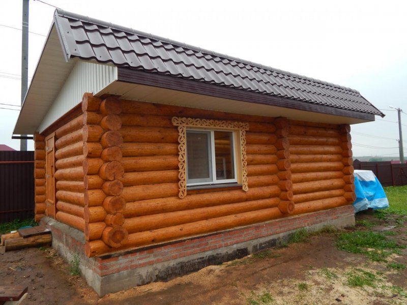 Сайдинг для бани под бревно
