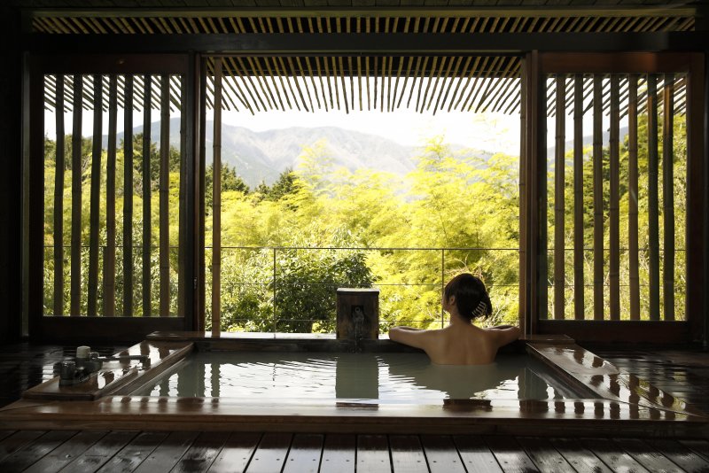 Japan woman hot Springs