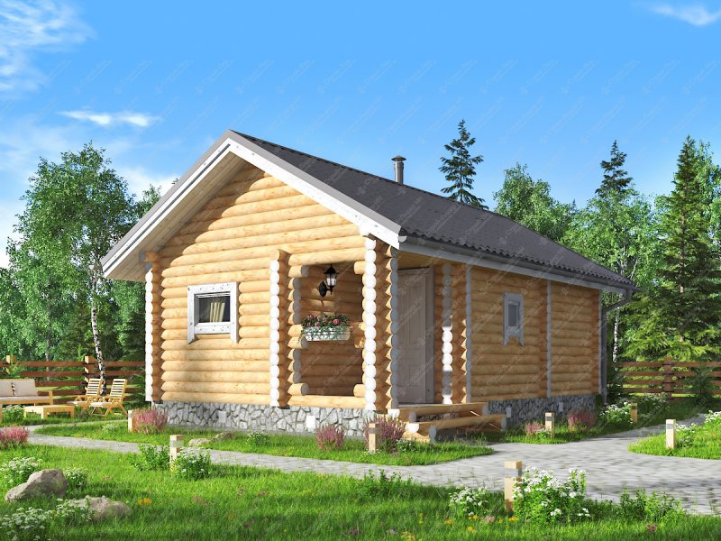 Баня из калиброванного