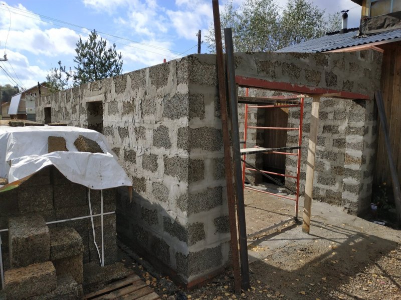Беседка из арболита
