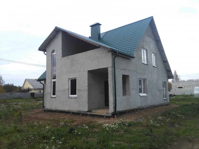 Барнхаус из керамзитобетонных блоков