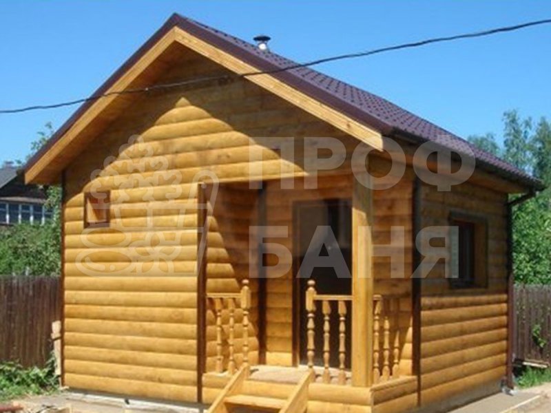 Баня из бруса 150х150 с беседкой