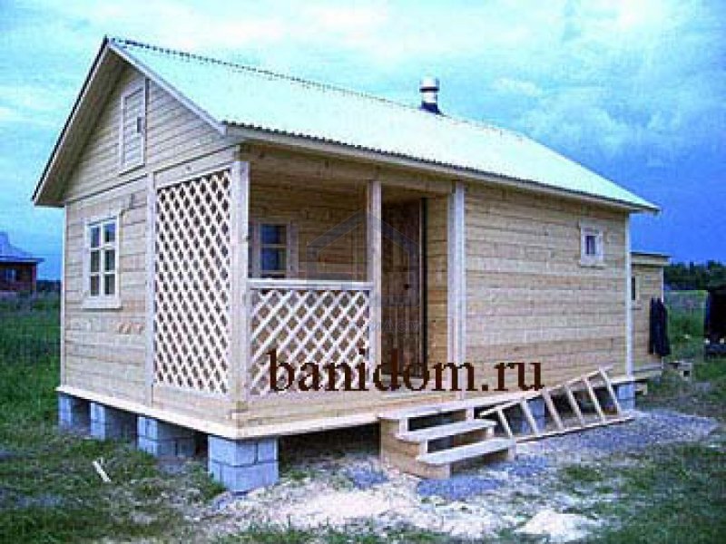 Баня из профилированного бруса 6х8