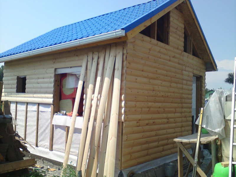 Отделка каркасной бани снаружи