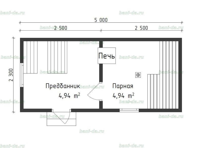 Схема каркасной бани 3х4