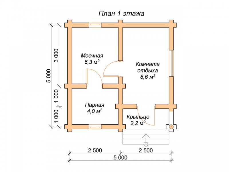 Баня 5х5 под ключ