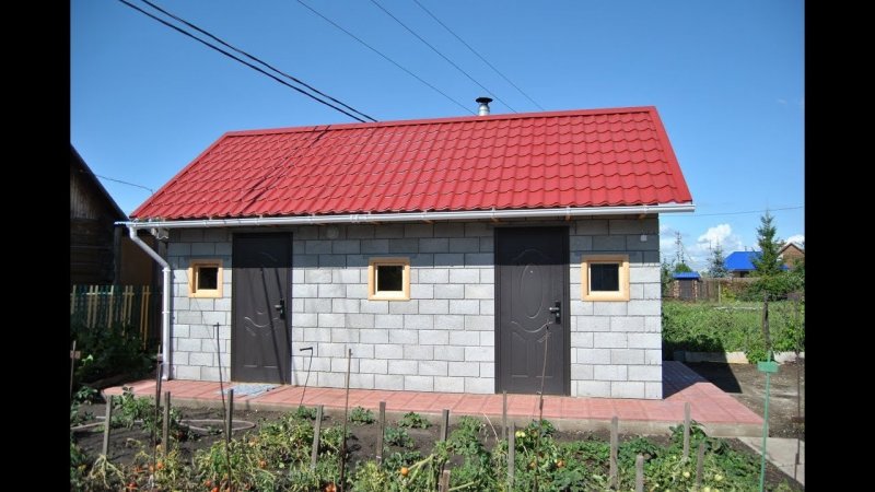 Баня 3х4 из шлакоблока