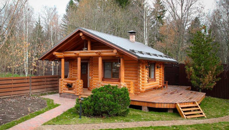 Красивые бани из бревна