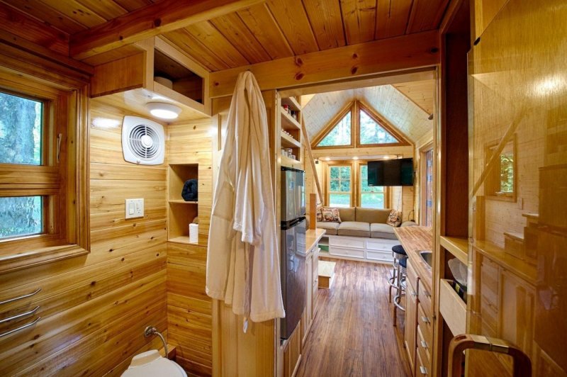 Tiny House деревянный дом на колесах