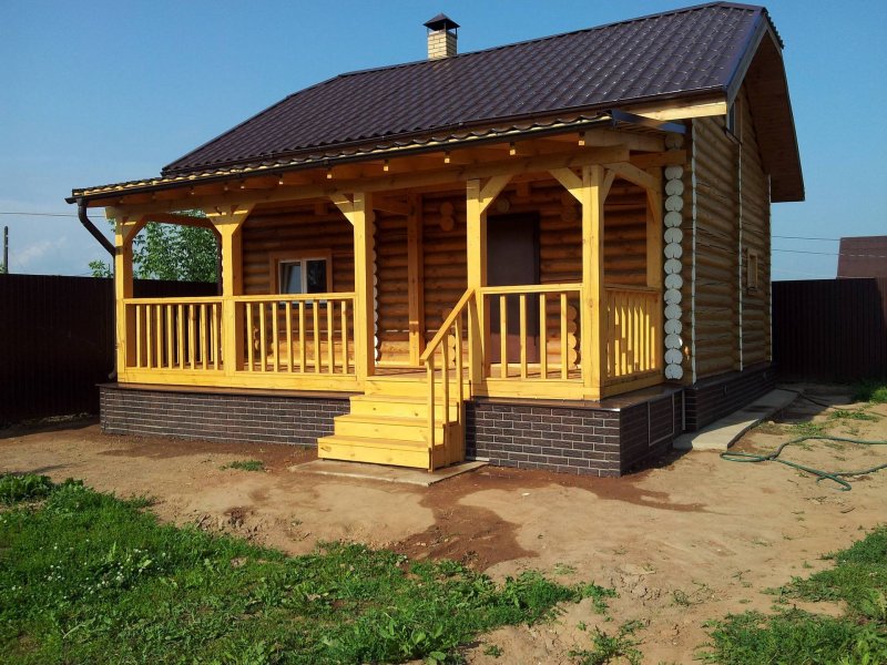 Отделка фасада бани