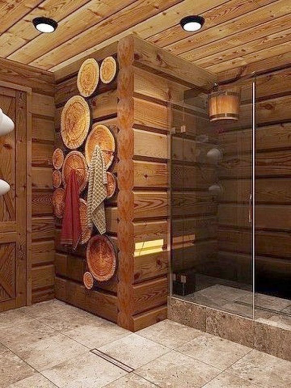 Необычный интерьер бани