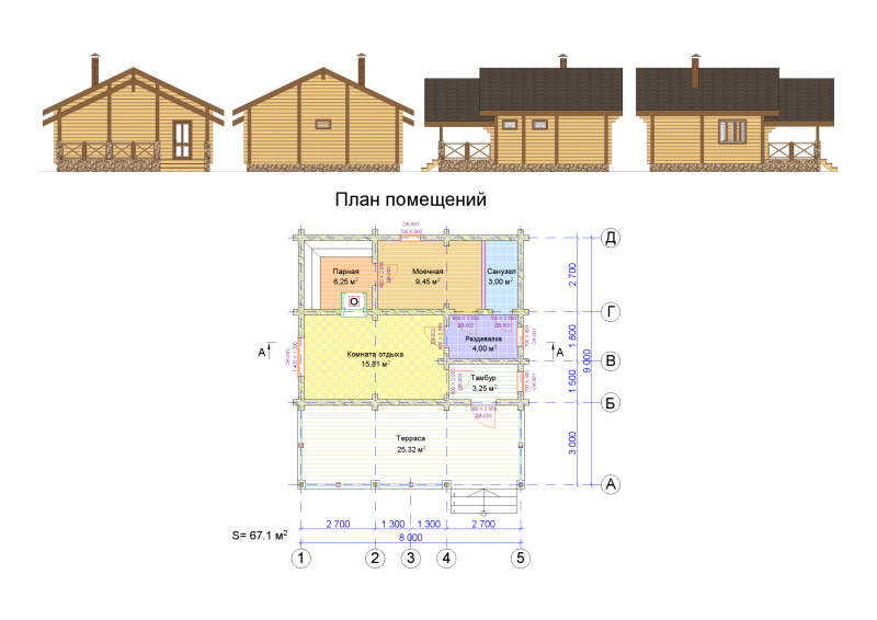 Проект зоны барбекю из кирпича