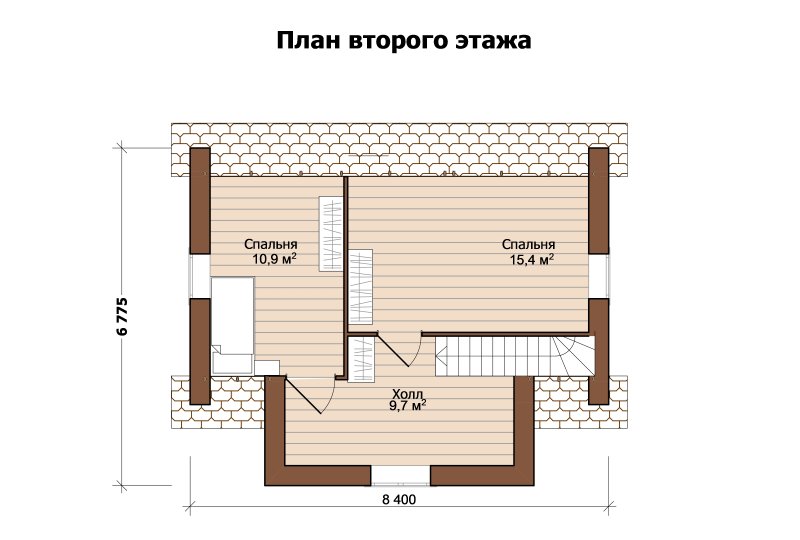 Баня 4х4 двухэтажная планировка