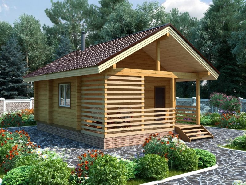 Перевозная баня из бруса под ключ