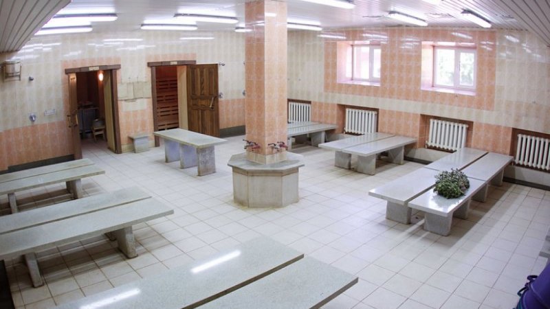 Общественная баня внутри