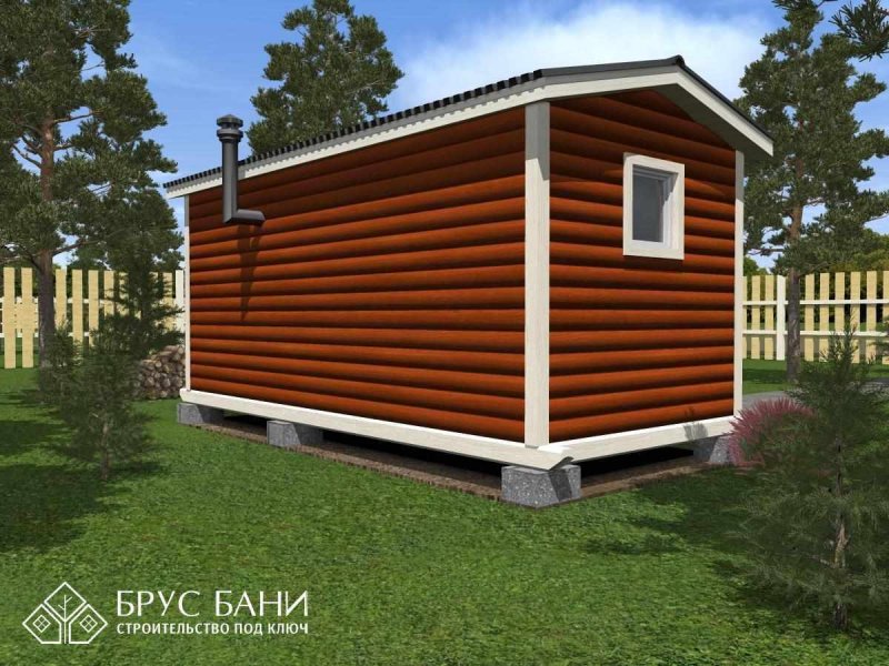 Перевозная баня 2,3 на 8